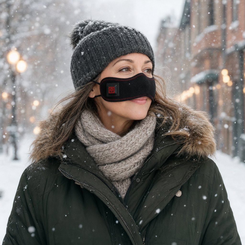 Wearing Sinus Halo on a winter walk